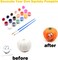 6 Pack Halloween DIY Paint Your Own Squishy Pumpkin Kit – Slow Rising Foam Pumpkins with Paints, Brushes & Stickers – Kids Halloween Arts & Crafts Party Favors & Stress Relief Toys